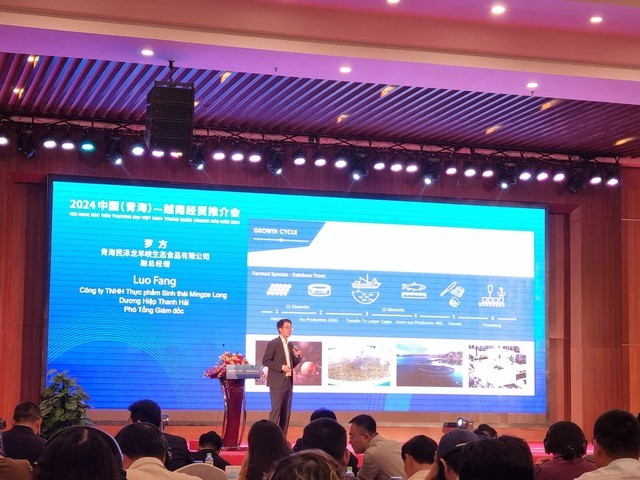 Tỉnh Thanh Hải mang cá hồi, nguyên liệu pin mặt trời chào hàng doanh nghiệp Việt - Ảnh 1.